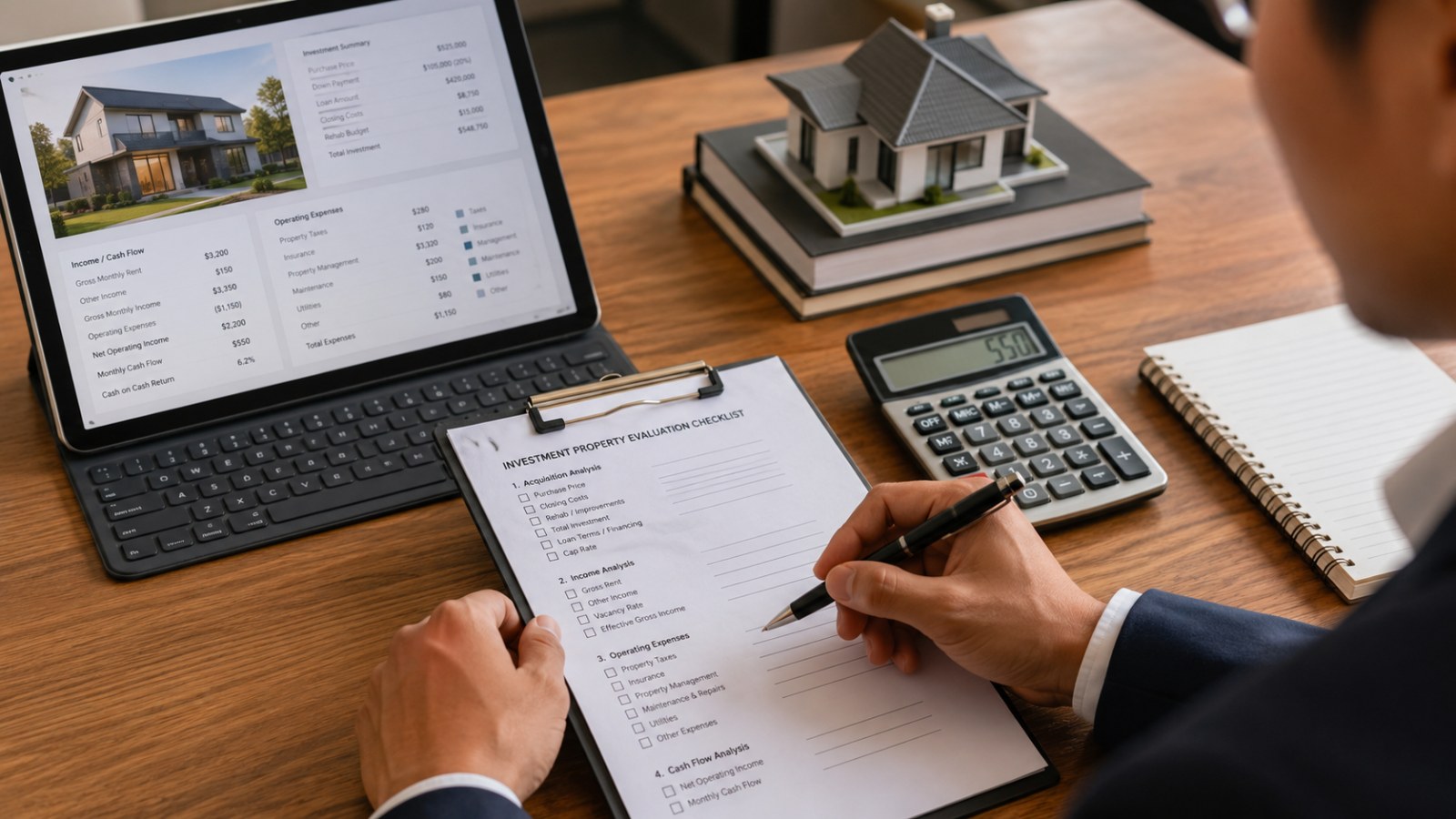Investment property evaluation worksheet and analysis