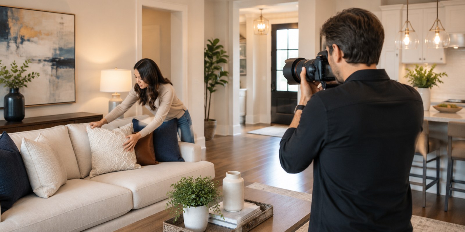 Real estate photography and showing preparation
