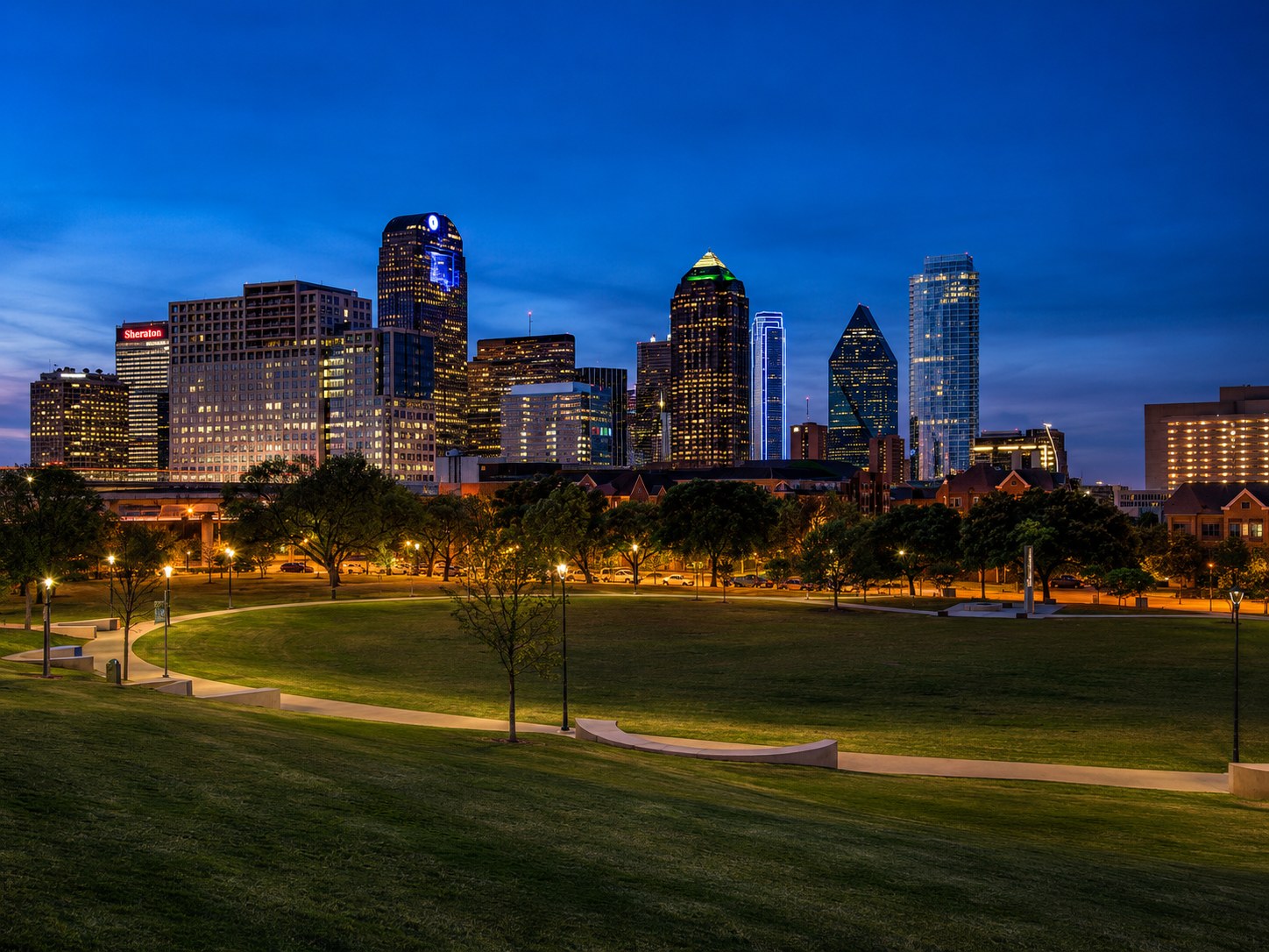 Dallas skyline viewed from the city