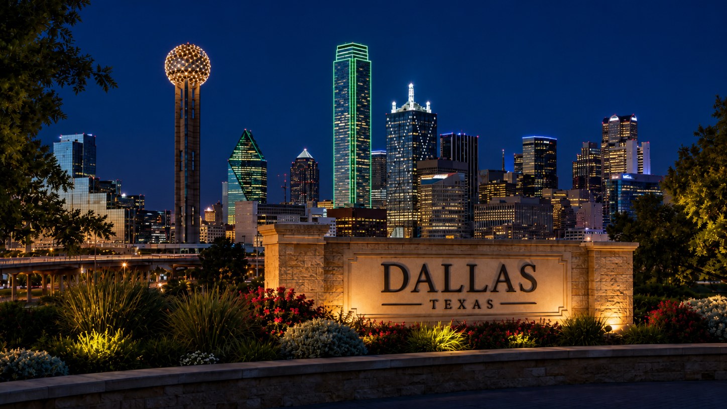 Dallas, Texas skyline and city architecture