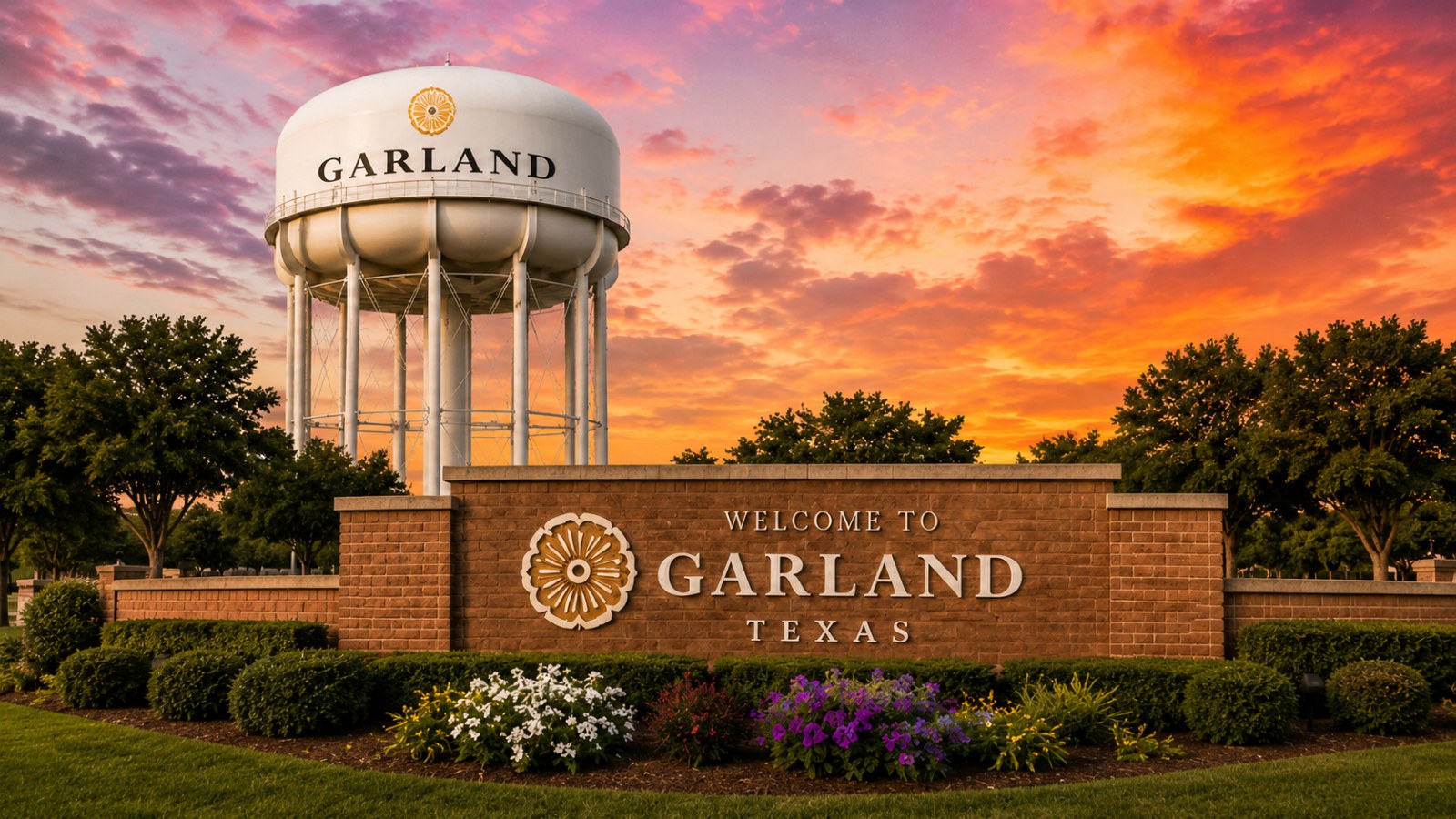 Garland, Texas community and residential streetscape