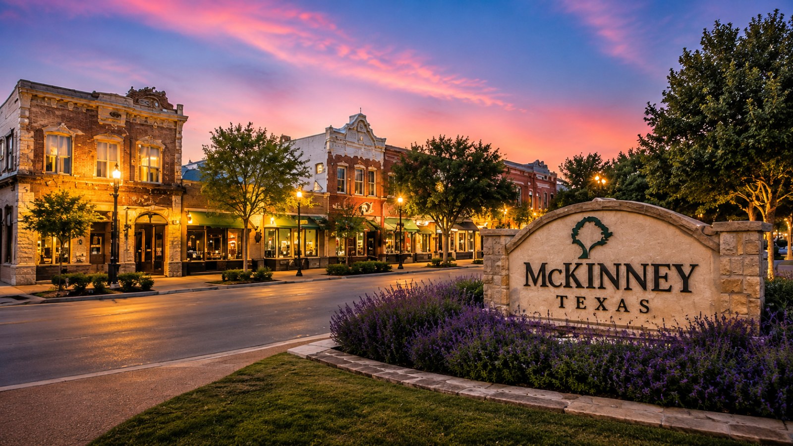 Historic Downtown McKinney, parks, and residential communities in McKinney, Texas